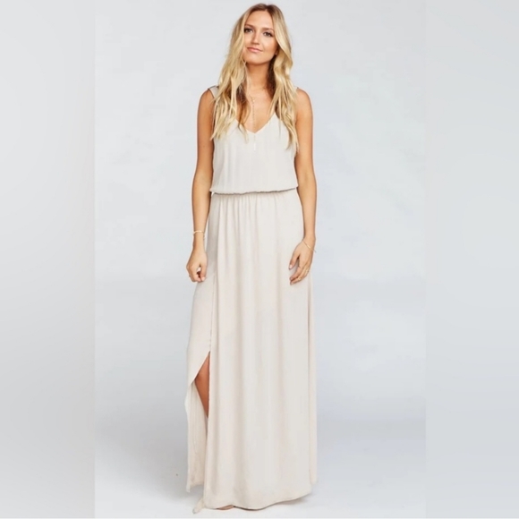 SHOW ME YOUR MUMU | Beige Kendall Maxi Dress - Large - Picture 1 of 6